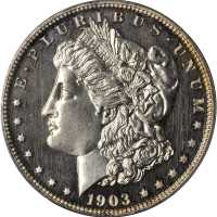 1903 Morgan Silver Dollar. Proof-63 Cameo (PCGS). CAC.