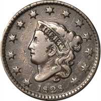 Lot of (5) 1828 Matron Head Cents.