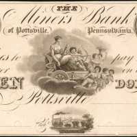 Pottsville, Pennsylvania. Miners Bank of Pottsville. ND (18xx). $7. Choice Uncirculated. Proof.