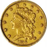 1836 Classic Head Half Eagle. McCloskey-2. Second Head, Large Close Date, Large 5. EF Details--Clean