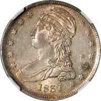 1837 Capped Bust Half Dollar. Reeded Edge. 50 CENTS. GR-24. Rarity-2. MS-64 (NGC).