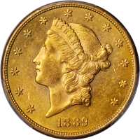 1889-CC Liberty Head Double Eagle. AU Details--Filed Rims (PCGS).