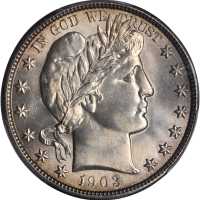 1903-O Barber Half Dollar. MS-64 (PCGS).