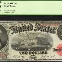 Fr. 58. 1917 $2 Legal Tender Note. PCGS Extremely Fine 45 PPQ.