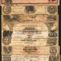 Lot of (14) Southern Obsolete and Confederate Notes. Very Good to About Uncirculated.