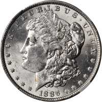 1886 Morgan Silver Dollar. VAM-1A1. Top 100 Variety. Line and Clash. MS-61 (NGC).