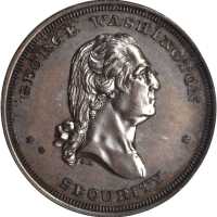 1776 (ca. 1859) Washington Security, R.L. Equestrian Die Medal. Copper. 32 mm. Musante GW-258, Baker