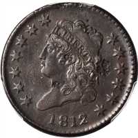 1812 Classic Head Cent. S-288. Rarity-3. Large Date. AU Details--Rim Damage (PCGS).