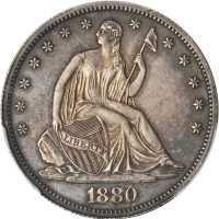 1880 Liberty Seated Half Dollar. Proof-63 (PCGS). Gold Shield Holder.