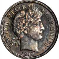 1910 Barber Dime. Proof-66 (NGC).