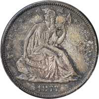 1877-S Liberty Seated Half Dollar. WB-Unlisted. Type II Reverse, Very Small S. AU-58 (PCGS).