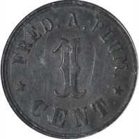 New York--Troy. Undated (1861-1865) Fred A. Plum. Fuld-890C-2h-bla. Rarity-4. Black Hard Rubber. 19 
