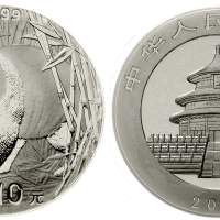 2001年熊猫纪念银币1盎司 近未流通