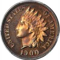 1900 Indian Cent. Proof-65 RB (PCGS). CAC.