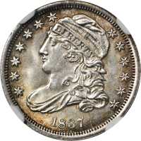 1837 Capped Bust Dime. JR-4. Rarity-1. MS-65 (NGC).