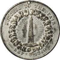 1840 William Henry Harrison. DeWitt-WHH 1840-2. White metal. 43.4 mm. About Uncirculated.