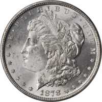 1878 Morgan Silver Dollar. 7 Tailfeathers. Reverse of 1879. VAM-203. MS-64 (PCGS).