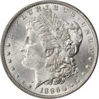 1886-O Morgan Silver Dollar. MS-63 (PCGS). CAC.