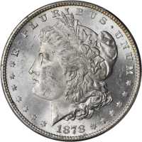 1878 Morgan Silver Dollar. 8 Tailfeathers. VAM-14.4. Hot 50 Variety. Concave Reverse. MS-63 (PCGS).