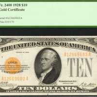 Fr. 2400. 1928 $10 Gold Certificate. PCGS Gem New 65 PPQ.
