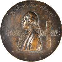 1889 Inaugural Centennial Medal. Cast Bronze. 112.0 mm. By Augustus Saint-Gaudens. Musante GW-1135, 