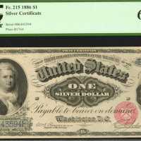 Fr. 215. 1886 $1 Silver Certificate. PCGS Very Choice New 64 PPQ.