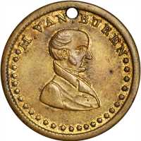 1836 Martin Van Buren. DeWitt-MVB 1836-4. Brass. 25.8 mm. Extremely Fine.