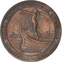 1915 Panama-Pacific International Exposition. State Fund Dollar--Montana. Bronze. 38 mm. HK-409. Rar