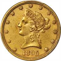 美国1895年10美元金币。