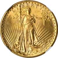 1924 Saint-Gaudens Double Eagle. MS-64 (NGC).