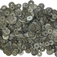 Lots bis 1949 Ca. 1000 Cashmünzen der Qing-Dynastie.