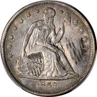 1859-O Liberty Seated Silver Dollar. EF Details--Environmental Damage (PCGS).