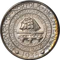 1936 Norfolk, Virginia Bicentennial. MS-66 (PCGS). CAC--Gold Label.