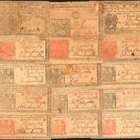 Colonial Currency. Collection of (15) New Jersey Colonials. 1756 to 1776. Very Good to Uncirculated.