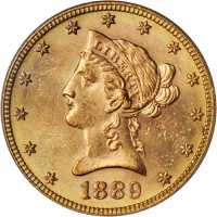 1889-S Liberty Head Eagle. MS-62 (PCGS). CAC.