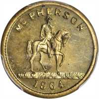 1876 Army of the Tennessee Medalet. Brass. 21 mm. By George Hampden Lovett. Julian UN-3, Rulau DC-Wa