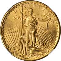 1914-S Saint-Gaudens Double Eagle. MS-63 (NGC).