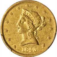 1843-O Liberty Head Eagle. VF-35 (PCGS).