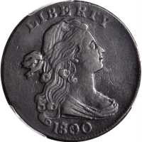 1800/79 Draped Bust Cent. S-192. Rarity-3. Style II Hair. EF Details--Environmental Damage (PCGS).