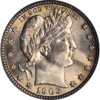 1903-O Barber Quarter. MS-64 (PCGS). CAC.