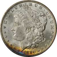 1880-CC Morgan Silver Dollar. MS-65 (PCGS).