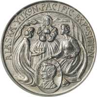 1909 Alaska-Yukon-Pacific Exposition. Official Medal. Silver. 32 mm. HK-353. Rarity-5. MS-63 (ICG).