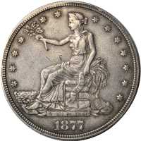 Box Dollar Fashioned out of the Obverse of an 1877-dated Trade Dollar and the Reverse of a San Franc