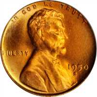 1950-S Lincoln Cent. MS-67 RD (PCGS). CAC.