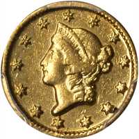 1849-D Gold Dollar. EF Details--Mount Removed (PCGS).