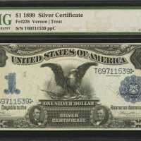 Fr. 228. 1899 $1 Silver Certificate. PMG Choice Uncirculated 63.