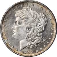 1878 Morgan Silver Dollar. 7/8 Tailfeathers. VAM-38. Strong. MS-63 (PCGS).