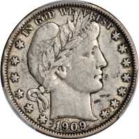 1909-O Barber Half Dollar. EF-40 (PCGS).