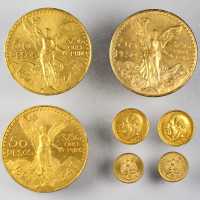墨西哥。1945-47年2至50比索金币。