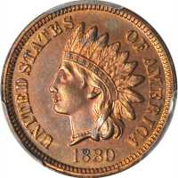 1880 Indian Cent. Proof-65 RB (PCGS).